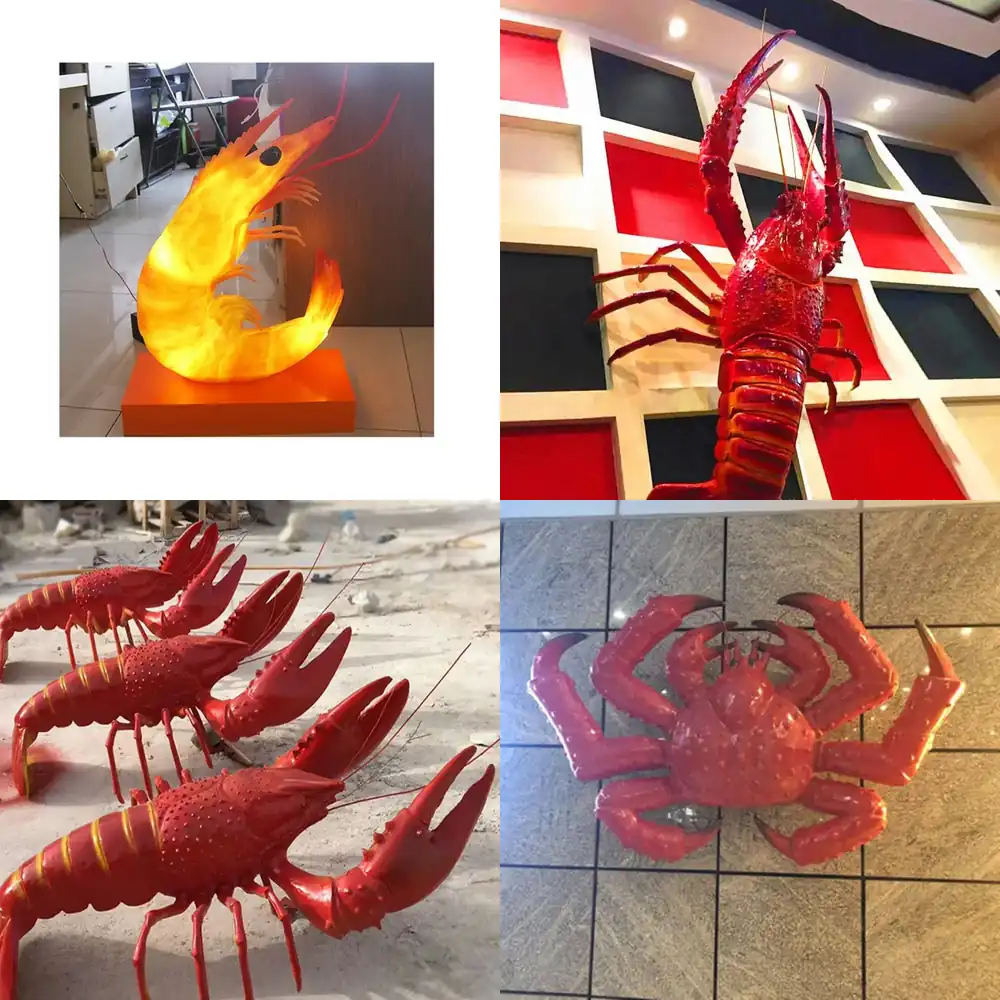 Marine Aquarium Home - 2026 Hot Sale Fiberglass Shiny Shrimp