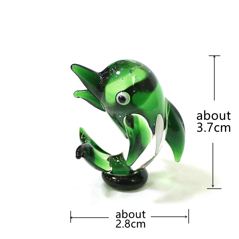 Handmade Mini Glass Dolphin Fi - Marine Aquarium Home recension och pris