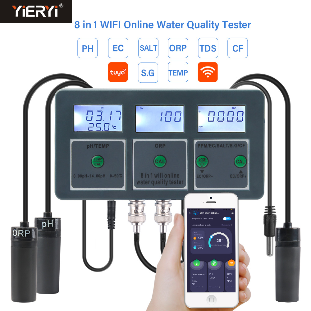 WiFi Tuya Smart PH Meter Data  - Marine Aquarium Par Meter recension och pris