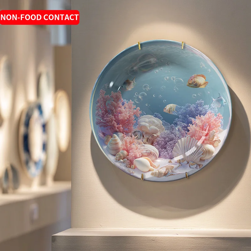 Ceramic Sea-Themed Aquarium Pl - Marine Aquarium Home recension och pris