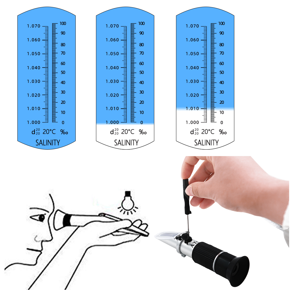 Salinity Refractometer 0-10% 1 - Marine Aquarium Aquascape recension och pris
