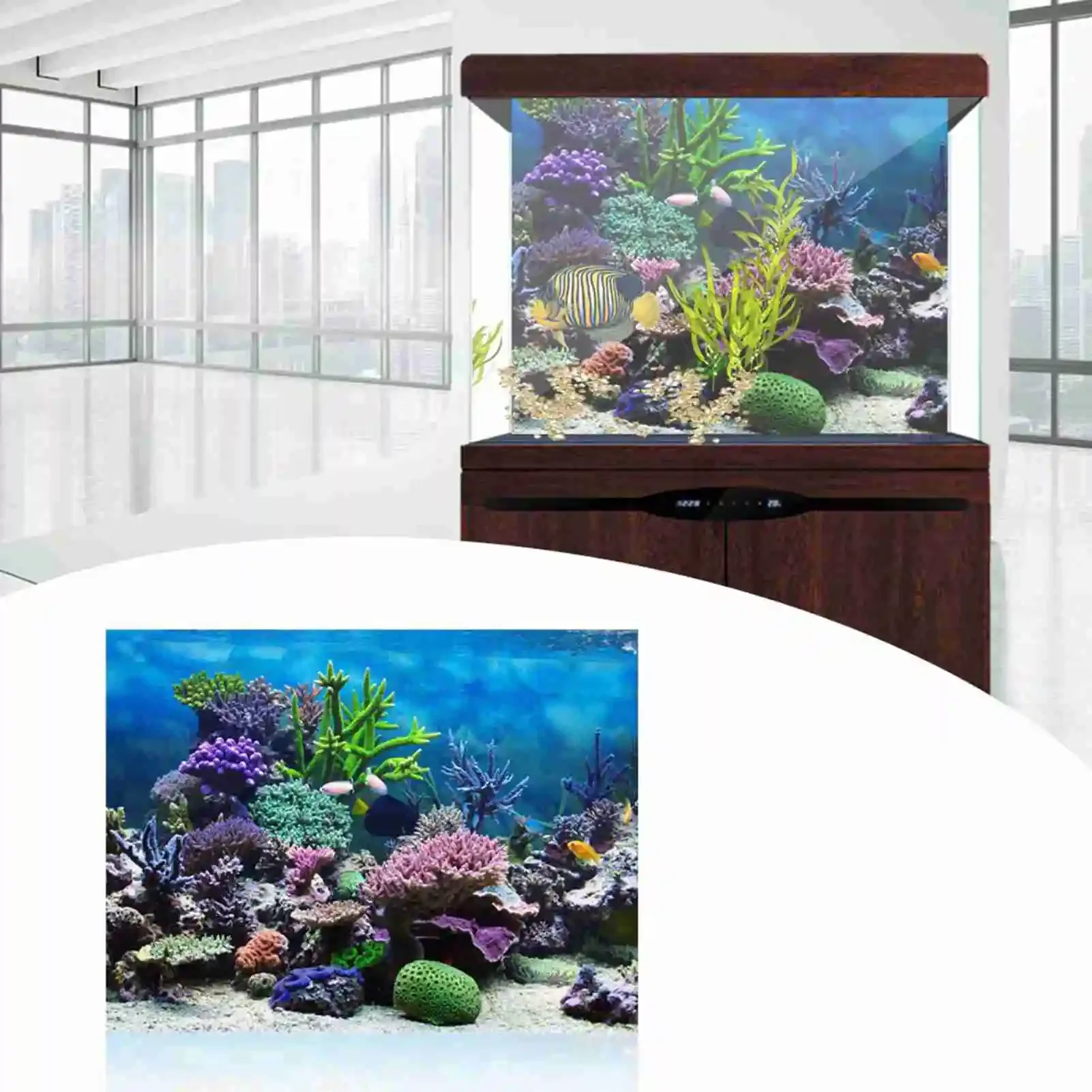 3D Aquarium Landscape Poster R - Marine Aquarium Glue recension och pris