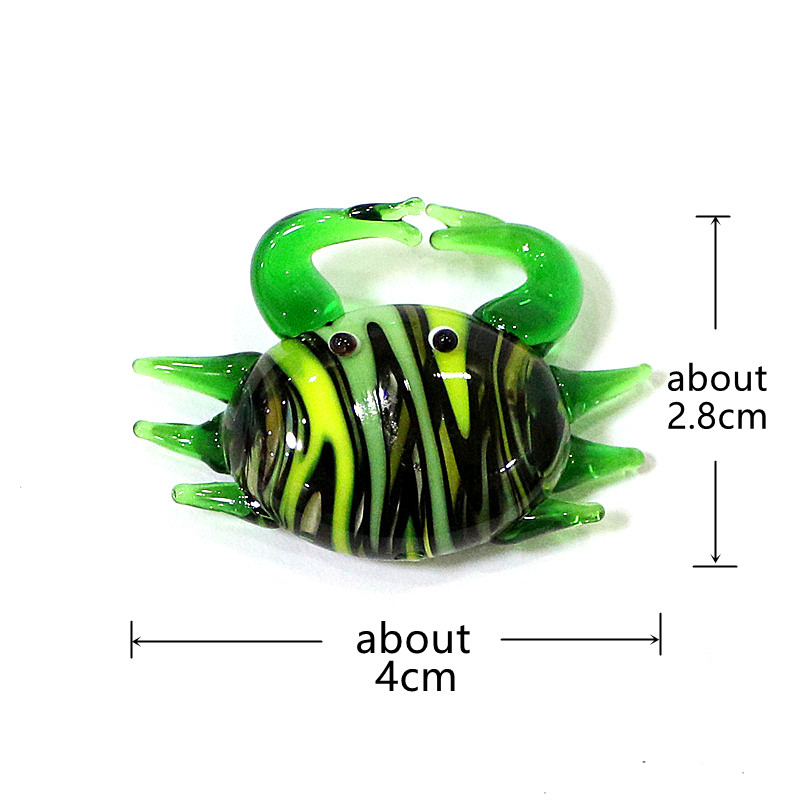 Handmade Cute Mini Glass Crab  - Marine Aquarium Home recension och pris