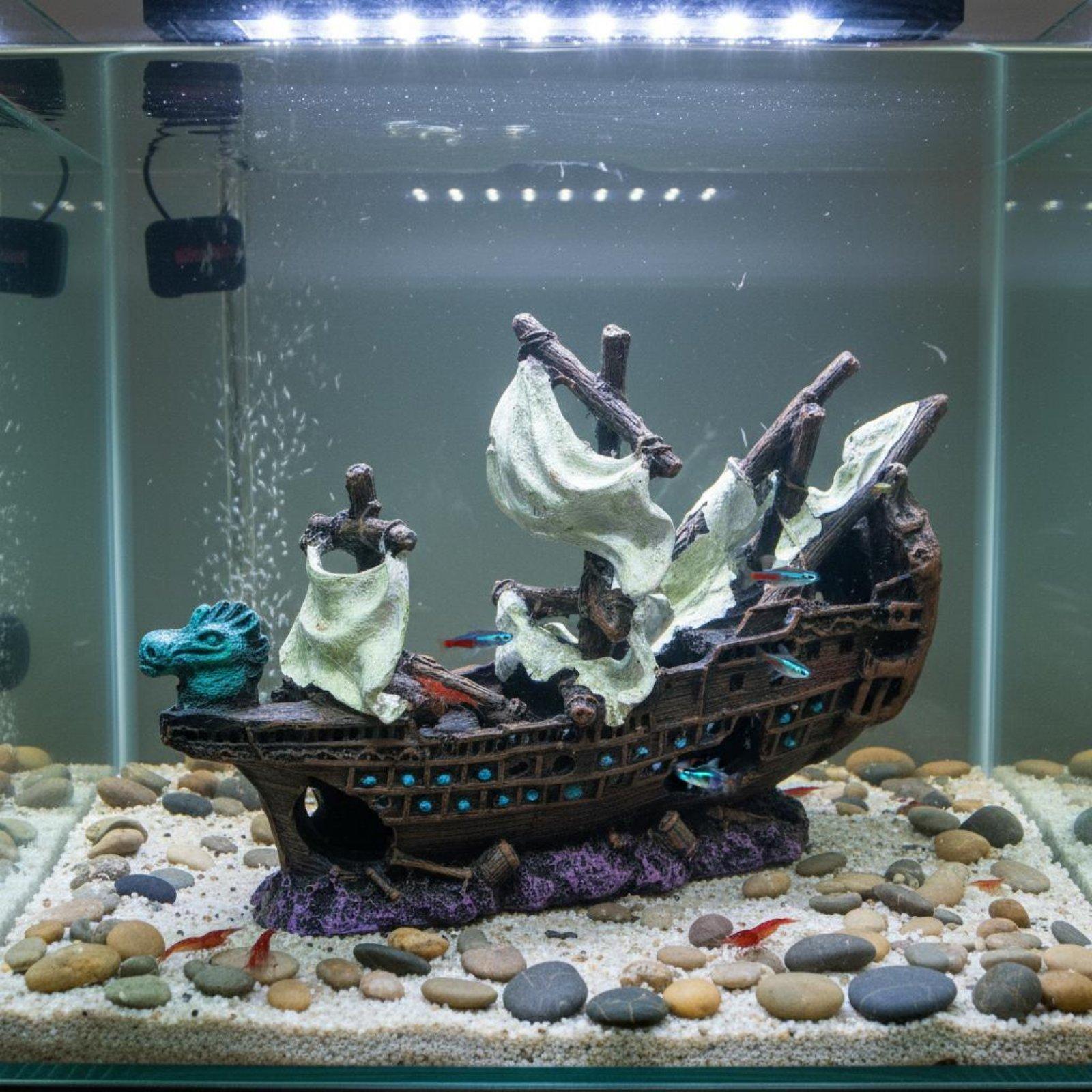Fish Tank Resin Shipwreck Deco - Aquarium Marine Setup recension och pris