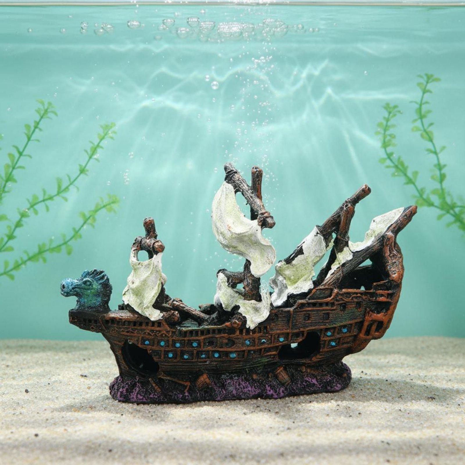 Fish Tank Resin Shipwreck Deco - Aquarium Marine Setup recension och pris