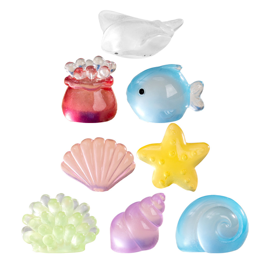 8Pcs Resin Marine Animal Decor - Marine Aquarium Home recension och pris