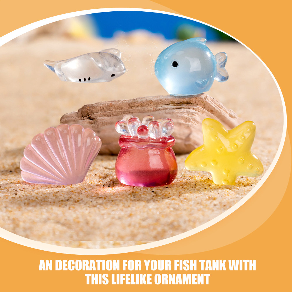 8Pcs Resin Marine Animal Decor - Marine Aquarium Home recension och pris