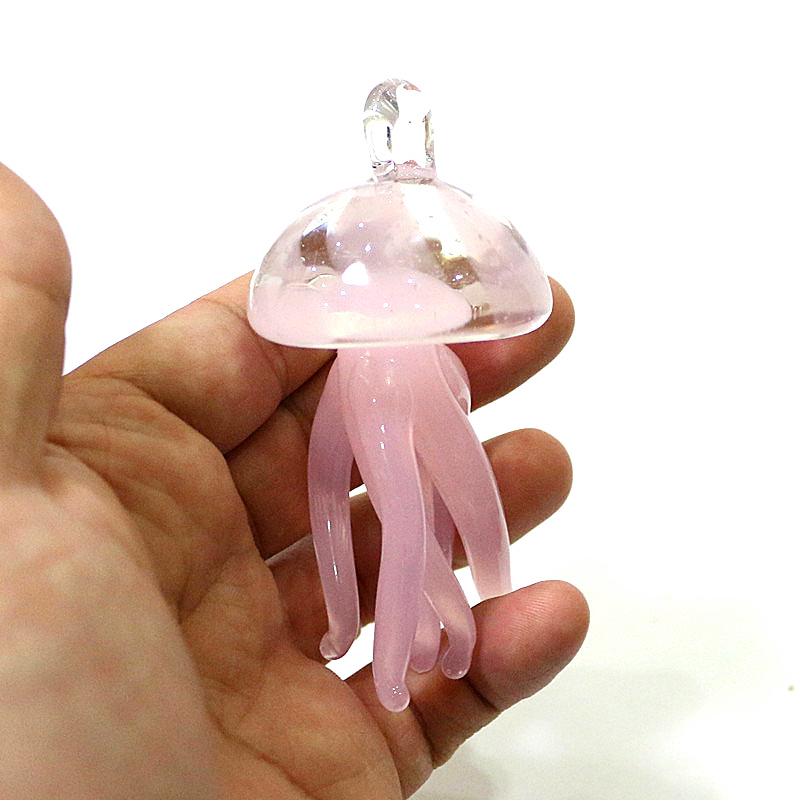 Pink Jellyfish Glass Pendant C - Marine Aquarium Home recension och pris