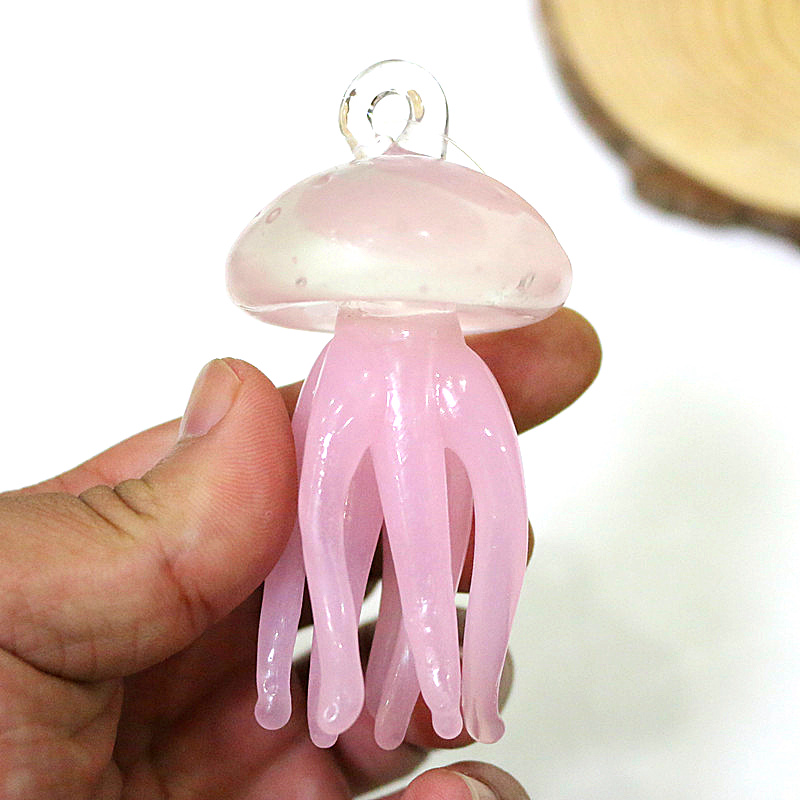 Pink Jellyfish Glass Pendant C - Marine Aquarium Home recension och pris